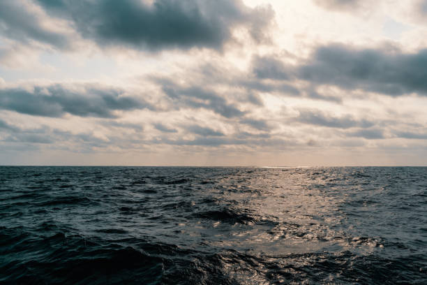 istock beautiful seascape from ship or vessel. Open ocean 1057355604