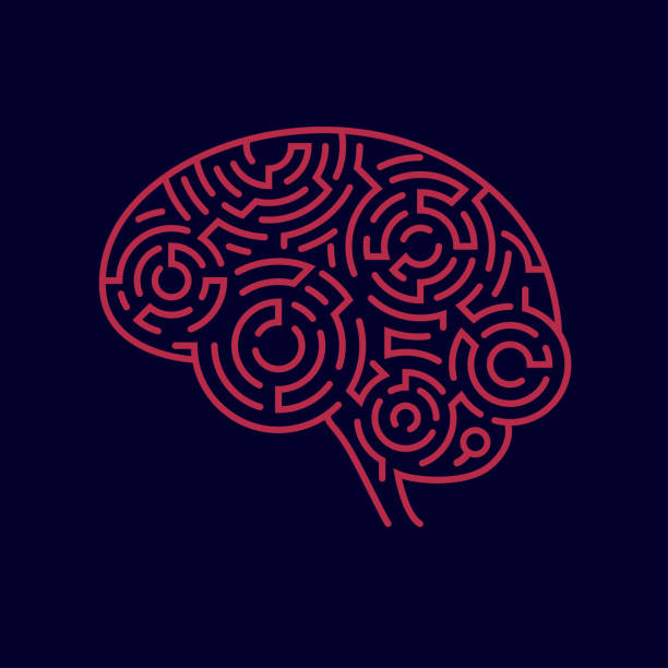 ilustrações, clipart, desenhos animados e ícones de cérebro de labirinto - brain and mind