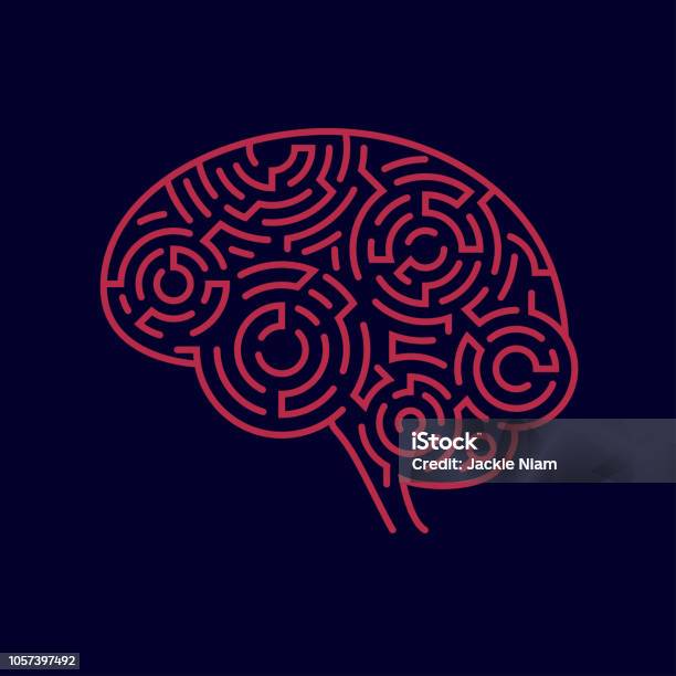 Maze Brain Stock Illustration - Download Image Now - Maze, Vector, Puzzle