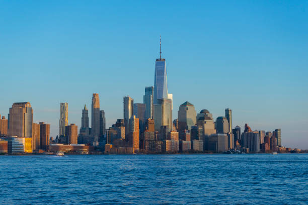 istock Manhattan Skyline from New Jersey at twilight time 1057400426