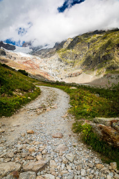 A road on The Tour du Mont Blanc Trail stock photo