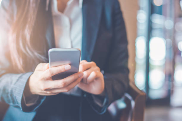 istock Business women hand are using smartphone. 1057415252