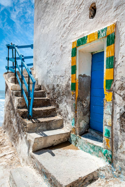 istock Blue door of an ancient semaphore 1057416966