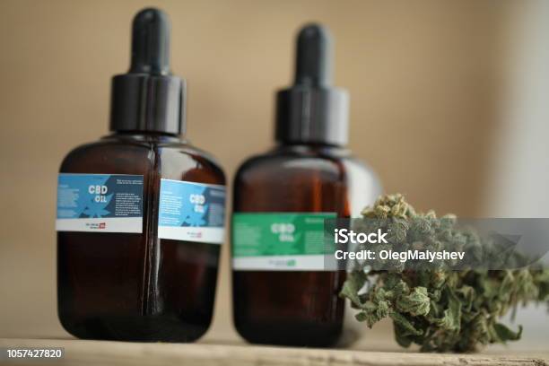 Marijuana Medical Cannabis Oil Cbd Stock Photo - Download Image Now - Marijuana - Herbal Cannabis, Container, Healthcare And Medicine