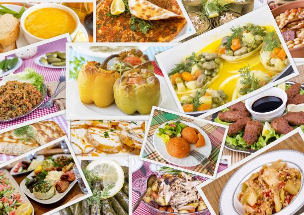 istock Traditional Delicious Different Turkish foods collage. Rich menu. 1057437062
