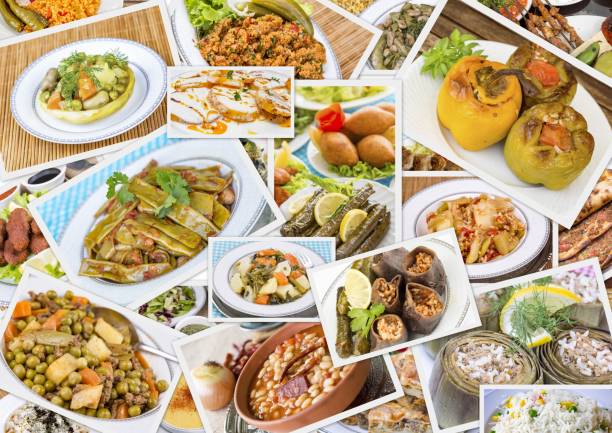 istock Traditional Delicious Different Turkish foods collage. Rich menu. 1057437110
