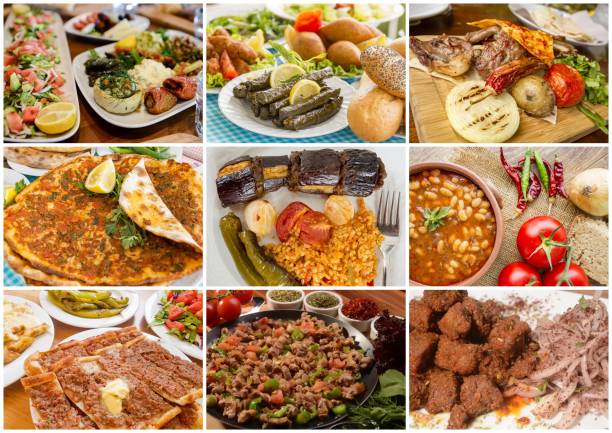 istock Traditional Delicious Different Turkish foods collage. Rich menu. 1057437186