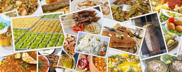 istock Traditional Delicious Different Turkish foods collage. Rich menu. 1057437260