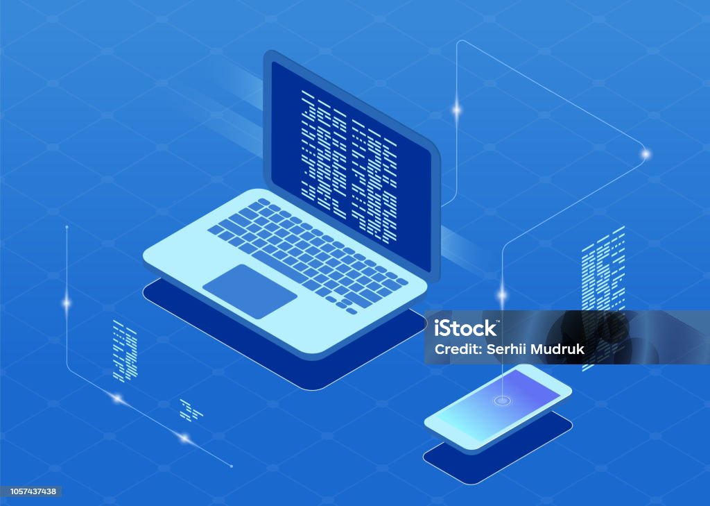 Software Development And Programming Program Code On Laptop Screen ...