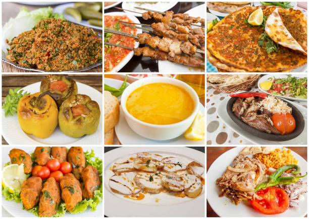 istock Traditional Delicious Different Turkish foods collage. Rich menu. 1057437586