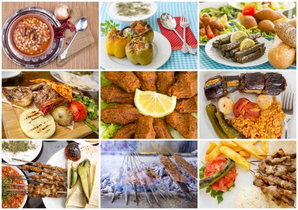 istock Traditional Delicious Different Turkish foods collage. Rich menu. 1057437924