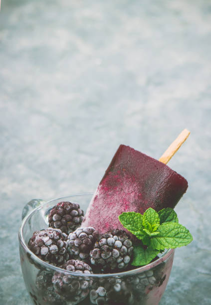 istock BlackBerry ice cream. selective focus. food and drink. 1057439534