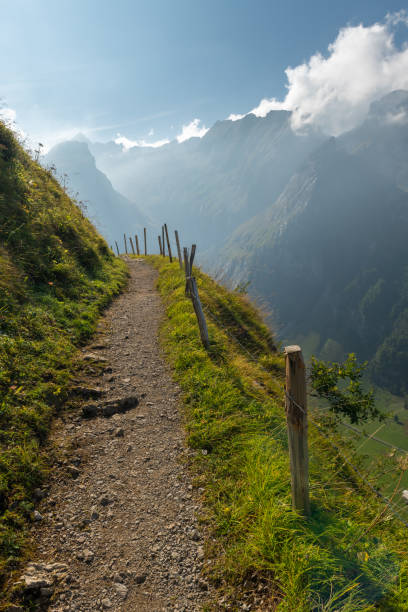 istock Mountain path in the alps, Switzerland. 1057443624