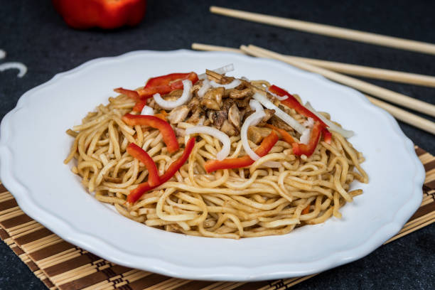 istock Chinese noodle with meat 1057444720