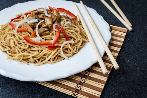 istock Chinese noodle with meat 1057444760