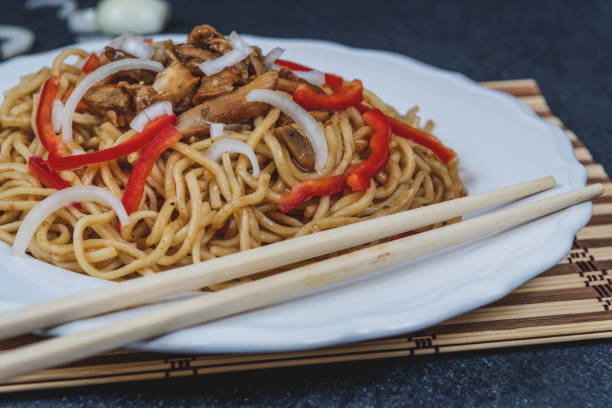istock Chinese noodle with meat 1057444774