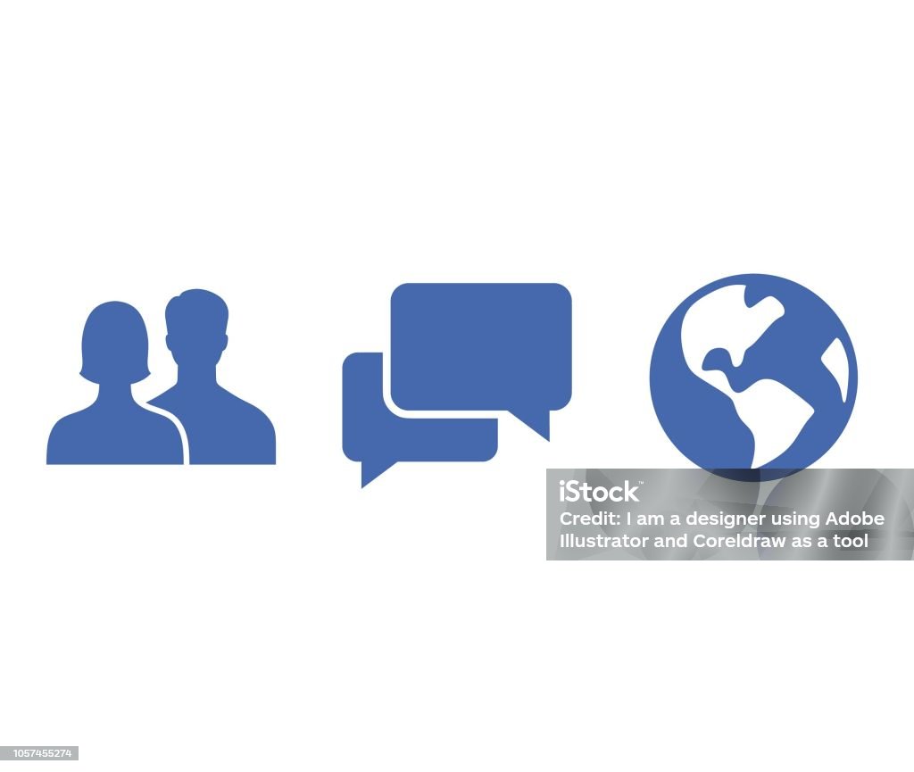 icône de réseaux sociaux - clipart vectoriel de Icône de réseau social libre de droits
