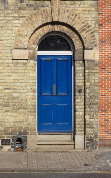 istock blue traditional british door 1057459416