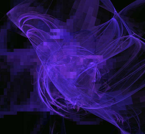istock Purple fractal circle sphere. Fantasy fractal texture. Digital art. 3D rendering. Computer generated image. 1057461864
