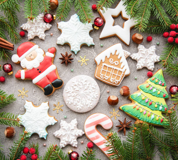 istock Christmas decoration with cookies 1057475154
