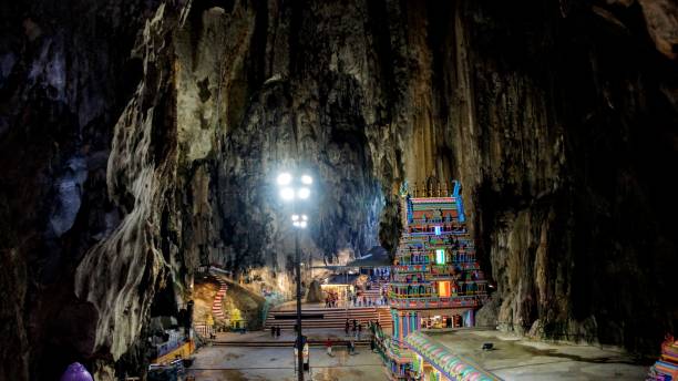 istock Colorful hindu temple inside a caves 1057478430