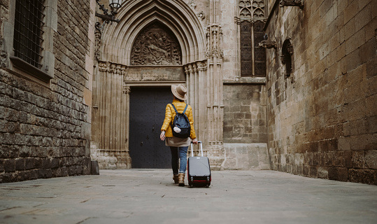 Tourist woman exploring Spain