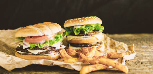 istock Burger and fries 1057487476