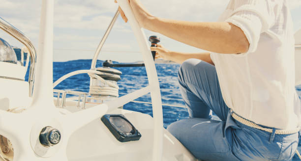 istock Women sailing on sea on Croatia 1057489524