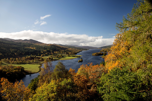 The Queens View over Loch Tummel at Pitlochry Perthshire Scotland