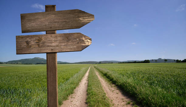 istock signpost dirt road path panorama broad trail 1057515224
