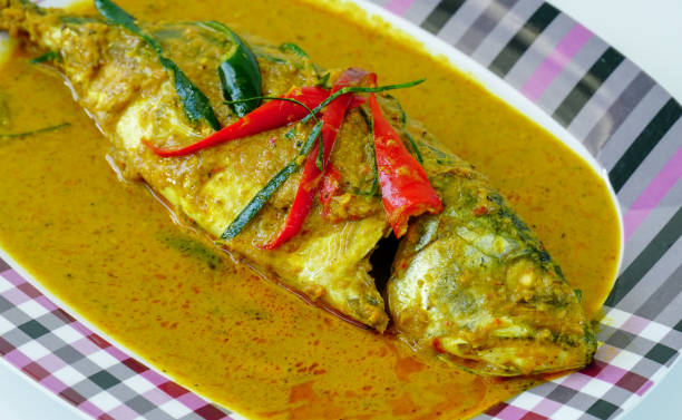 istock curry style Thai food , Chuchi mackerel on dish 1057519360