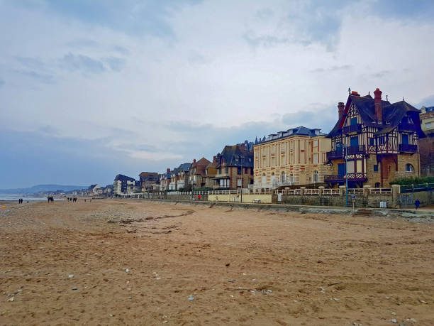 Villers-sur-mer beach - Normandy, France stock photo