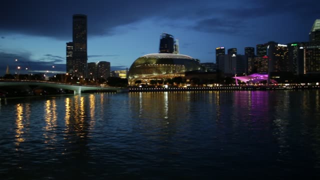 Singapore harbor Skyline