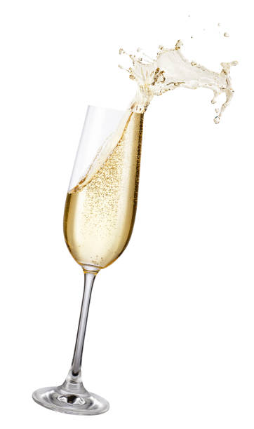 istock glass of champagne with splash 1057538370