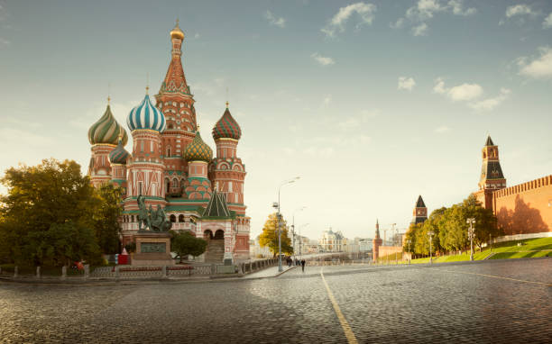 istock Saint Basil's Cathedral on Red Square in Moscow, Russia 1057543358
