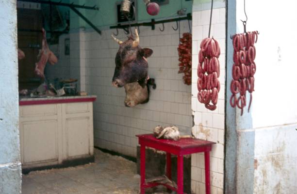 Tunisia, 1982. Butchery in Tunisia.