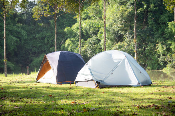 istock tourist tent camping at the mountain 1057549960
