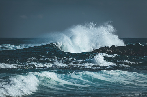 waves splashing indian ocean