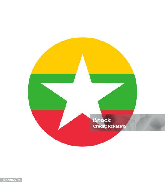 Myanmar Or Burma Flag Original And Simple Union Of Myanmar Or Burma Flag Stock Illustration - Download Image Now