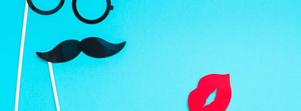 istock Paper moustaches for men fathers dad concept 1057565820
