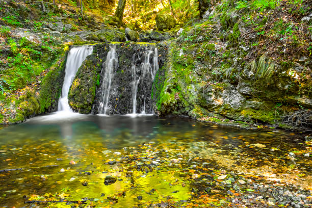 istock Autumn on Nera gorge, Romania 1057577412