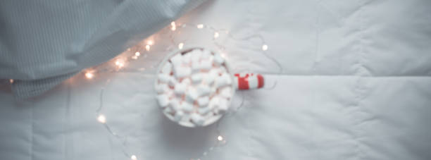 istock Christmas or New Year morning in bed blurred 1057577958