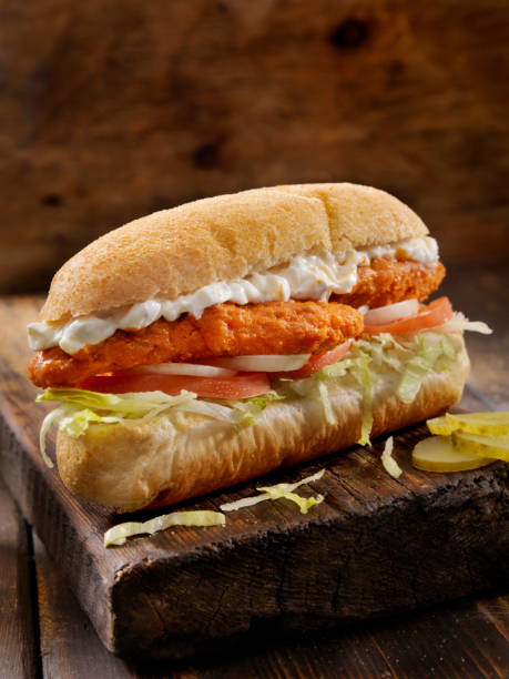 istock Buffalo Chicken Strip Sub with Blue Cheese Dressing 1057581214