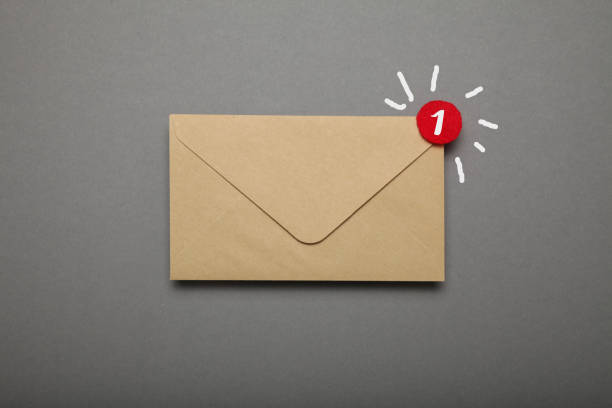 istock Newsletter notification, subscribe email. Information message, marketing envelope 1057582718