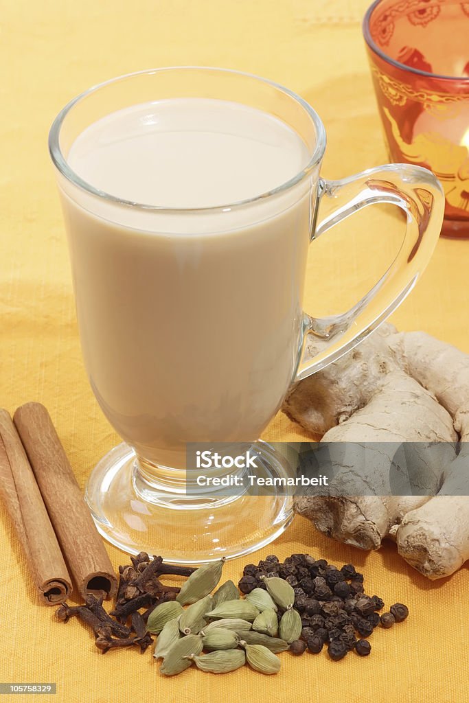 Indian tea with spices  Black Peppercorn Stock Photo