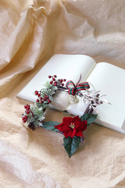 istock Christmas wreath of square (Poinsettia) 1057585696