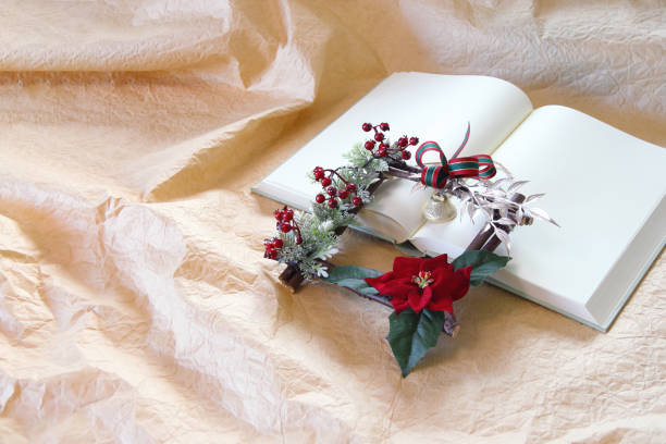 istock Christmas wreath of square (Poinsettia) 1057585794