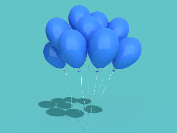 istock Happy holiday air flying balloon isolated on background. 3D 1057585946