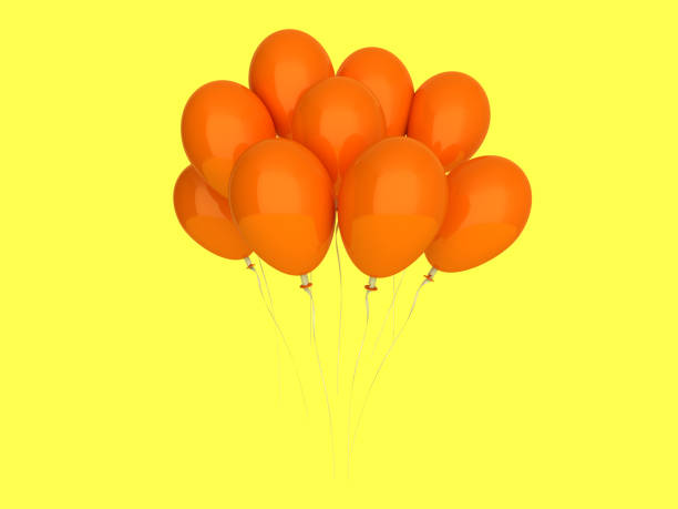 istock Happy holiday air flying balloon isolated on background. 3D 1057585970