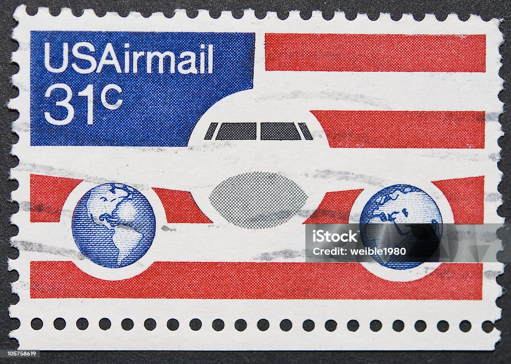 Briefmarke - Foto stock royalty-free di Aeroplano